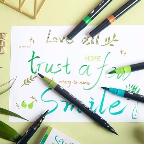 Monami Watercolor Twin Brush Pens 18 Colors Korea