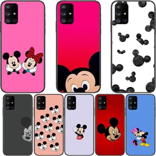 Disney cute mickey mouse stitch soft Phone Case Hull For Samsung Galaxy A50 A51 A20 A71 A70 A40 A30 A31 A80 E 5G S Black Shell A