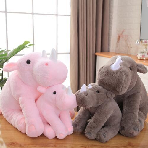 New 40/60cm Soft Lovely Rhinoceros Plush Pillow Kawaii Stuffed Animal Plush Toys for Children Baby Appease Doll Kids Girls Gift