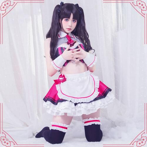 Fate New Arrival Game FGO Cosplay Costume Tohsaka Rin Valentines Street Choco Maid Dresses Cosplay Costumes