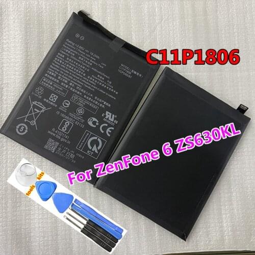 New Original Real 5000mAh C11P1806 Battery For ASUS ZenFone 6 ZS630KL Smart Phone