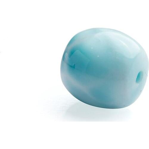 Genuine Blue Water Pattern Natural Larimar Pendant Healing Gems Crystal Barrel Shape Natural Stone Pendant Fashion Women