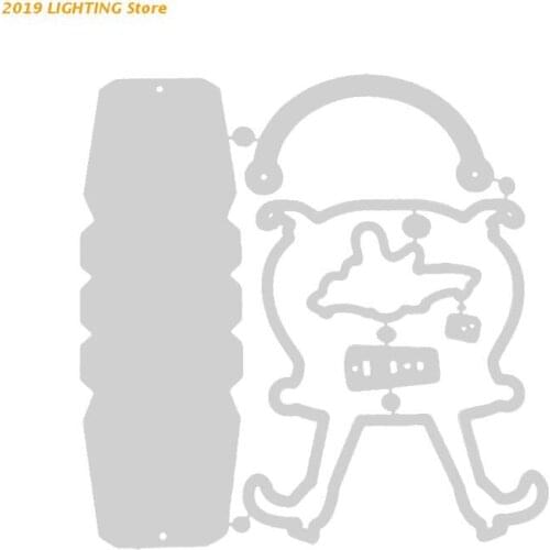 Q9QF Halloween Witch Foot 3D Box Cutting Dies Stencil DIY Scrapbook Album Paper Card