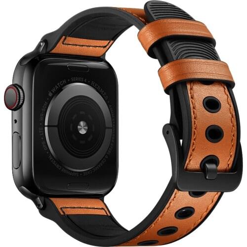 Wristband for Apple Watch 6 Band 38mm 42mm 40mm 44mm Leather Silicone Replacement Strap for iWatch Series 5 4 3 2 1 Bracelets