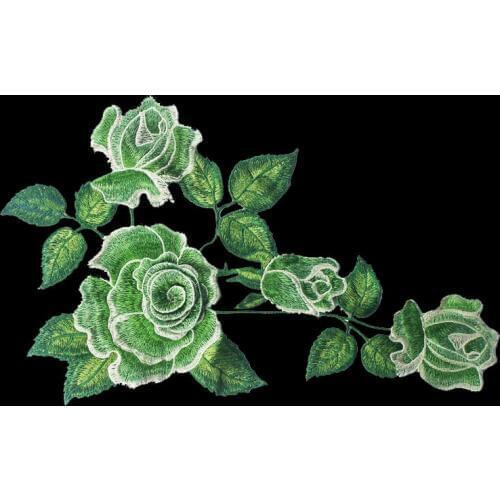 ROSE 11color available applique patches vintage embroidered badge fabric patch Fashion clothing decoration accessories patch