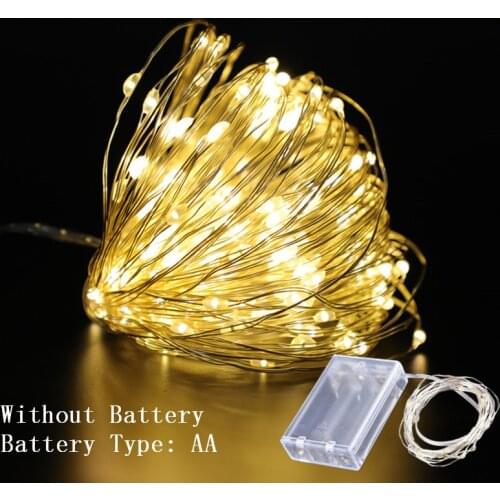 Christmas Lights 2M 3M 5M 10M Copper Wire LED String Lights Fairy Lights Garland Battery/USB Powered Christmas Decoration