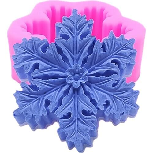 Snowflake Silicone Soap Mold Candle Mold Art Chocolate Cake Molds Gypsum Wax Resin Craft Silicone Mould