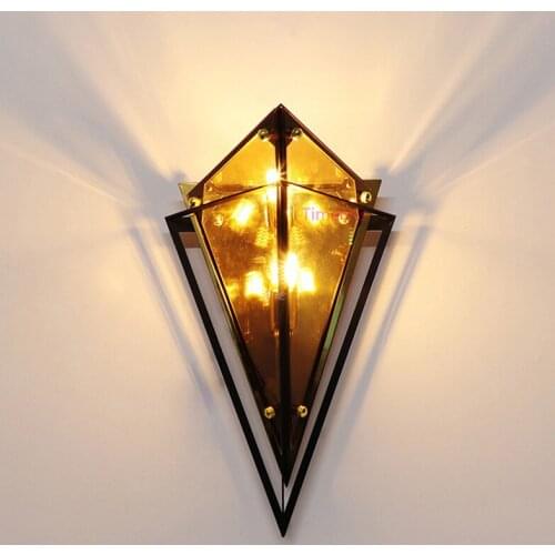 Postmodern Wall Lamp Nordic Atmosphere Living Room led Wall Light Creative Wall Sconce Simple Glass Lamps Bedroom Bedside Lights