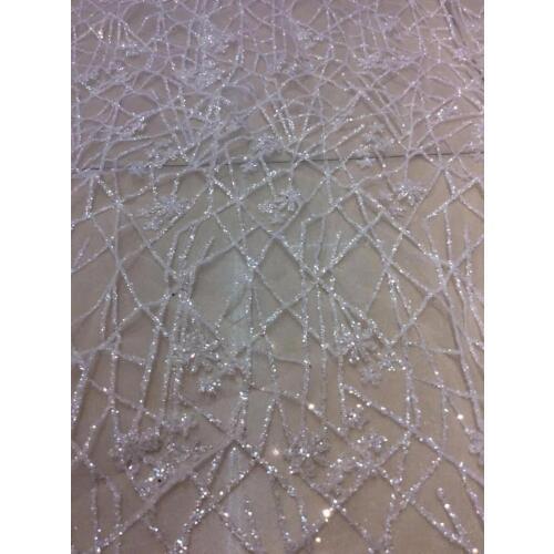 Special tulle lace fabric with glued glitter SYJ-111650 african tulle net lace fabric lace for party dress