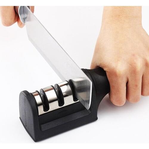 Knife Sharpener 3 Stages Professional Whetstone Kitchen Sharpening Stone Tungsten Diamond Grinder Chef Accessories For Kitchen