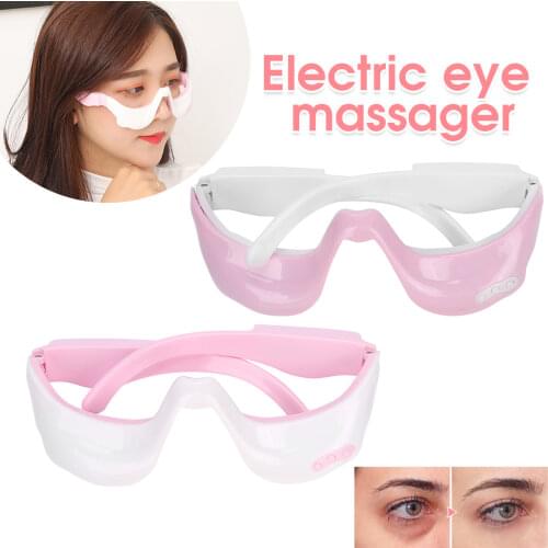 Electric Eye Massager USB Charging Microcurrent Electrotherapy Hot Compress Vibrator Health Care Smart Massager for Puffy Eyes