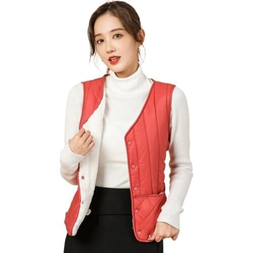 Winter Woman Jacket ,Solid Womens Vest,V-Neck Sleeveless Jacket Women, COTTON Sweater Vest