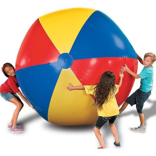 100cm/150cm/200cm Giant Inflatable Beach Ball Colorful Volleyball Adult Children Outdoor Ball Family Garden Lawn Beach Party Toy