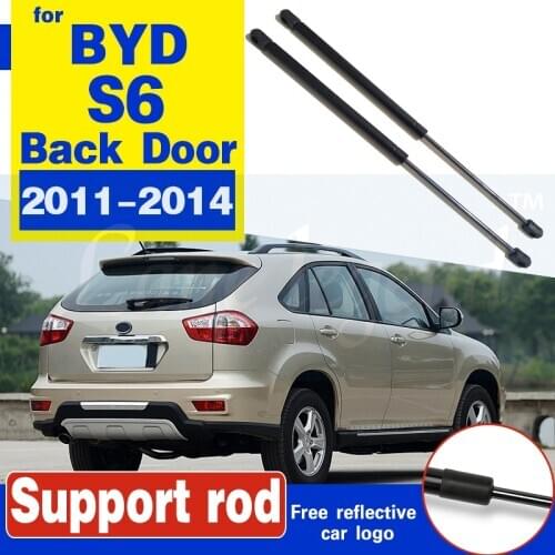 2Pcs Car Rear Tailgate Boot Gas Struts Support For BYD S6 2011 - 2014 fishing support rod holder bracket hydraulic rod strut