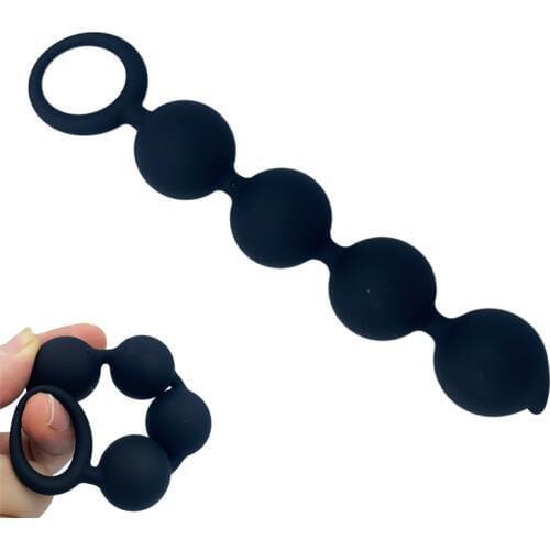 4 Balls Anal Beads With Pull Ring Erotic G-Spot Silicone Butt Plug Adults Sex Toys For Women Men Prostate Massage Dilatador Anal