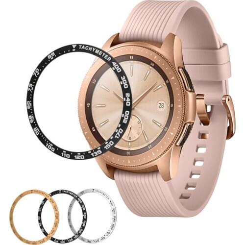 42MM/46MM Bezel Ring Adhesive Cover Watch Face Bezel Cover Scratch Resistant Metal Bezel Replacement Smart Watch Accessories