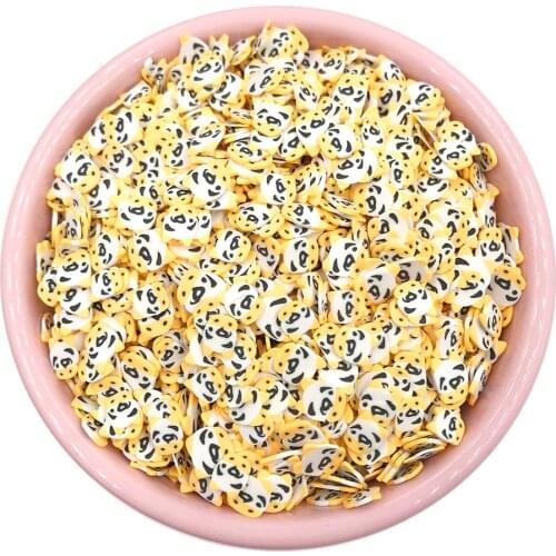50g/lot Cartoon Cow Shape Slice Polymer Clay Sprinkles for Crafts Slime Filling Material DIY Nail Art Decoration Accessories 5mm