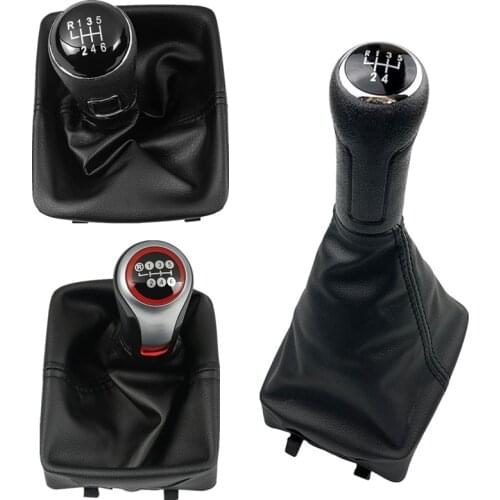 5/6 Speed Car Styling For Volkswagen VW Polo 9N 9N2 GTI 2002-2009 Gear Shift Knob Lever Shifter Gaiter Boot Cover Case Collar