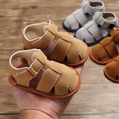 Baby Boys Sandals Toddler Summer New Kids Students Leather Beach Holiday Shoes Newborn Baby Shoes For Boys 0-18M