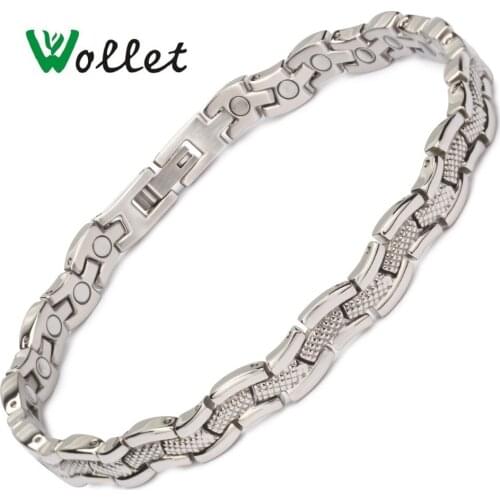 Body Jewelry Stainless Steel Magnetic Anklet for Women Men Health Care Healing Energy Pain Relief Wave