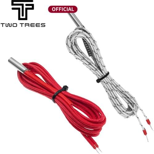 3D Printer Parts Heating Tube Heating rod 6x20 12V40W L1000mm red wire E0508 terminalFor Extruder HeatingExtrusion Heater