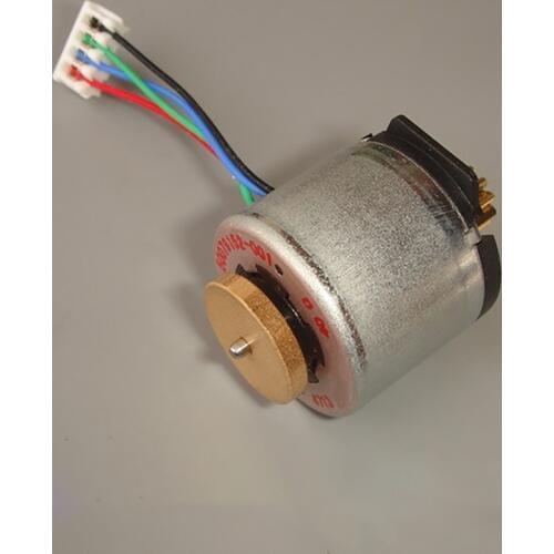 Two-phase Four-wire 20mm Circular Stepper Motor with 11-gear, Copper Wheel 40 Ohms Micro Stepper Motor Output Shaft 1.5 mm