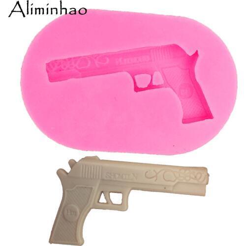 DY0029 pistol gun DIY Silicone Mold Sugarcraft dessert Candy Chocolate Molds Fondant Cake Decorating Tools