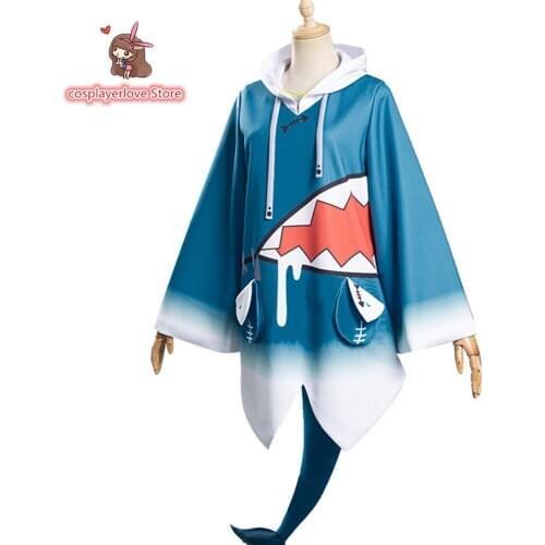 Hololive Vtuber Gawr Gura Cosplay Costume Halloween Christmas Costume