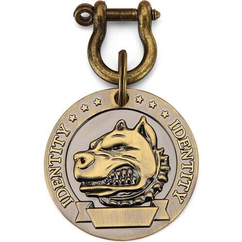 ID Tag Dog Collar Accessories Engrave Name Copper Pendant Pet Name Tag Large Dog Collar Pitbull Doberman Labrador Pet Product