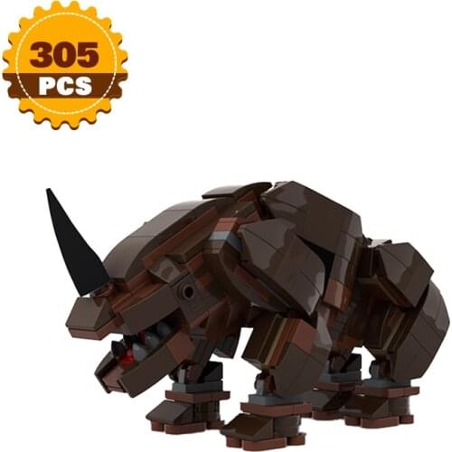 Moc Mandalorianed Monster Mudhorn Beast Blocks Popular Movie Series Space Wars Building Block Model Children Toy Birthday Gift