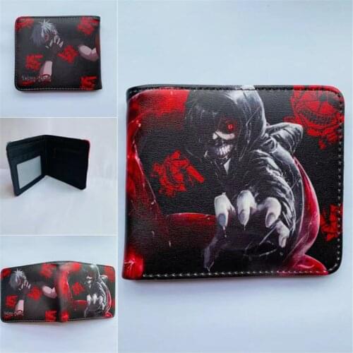 Anime Tokyo Ghoul Logo Color Printing Wallet New Cards Purse Boys Girls Boutique Short Wallet