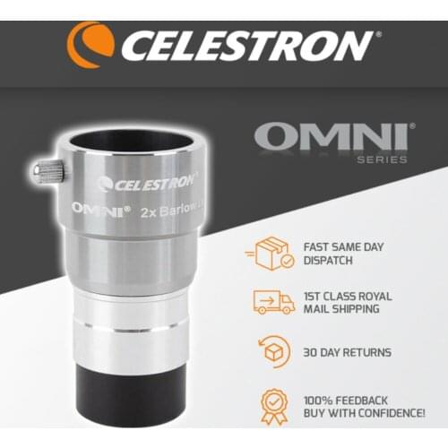 Celestron Omni 2x Barlow Lens 1.25" for Astronomical Telescope