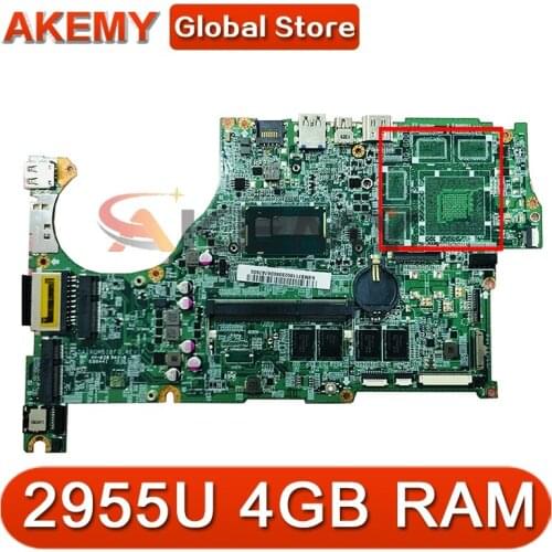 Akemy Laptop motherboard For ACER Aspire V5-573P V5-473G Celeron 2955U Mainboard DAZRQMB18F0 WIth 4GB RAM DDR3