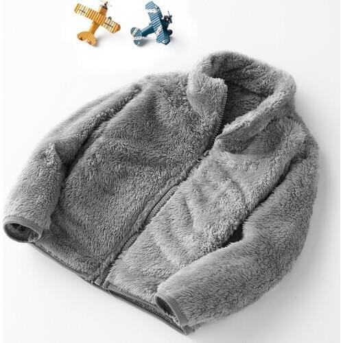 Pendulum fleece childrens coral fleece jacket childrens clothing jacket outdoor warm autumn and winter thick cardigan sweater