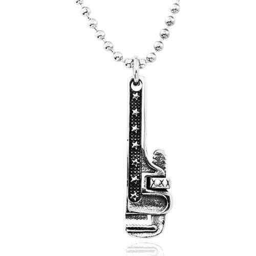 Stainless steel fashion saw vintage pendant necklace for men Charm China jewelry for gift