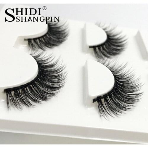 3d Hand-made Soft Hair And Chemical Fiber Eyelashes Set Combination False Eyelashes + Small Glue + Tweezers Women Makeup Tools