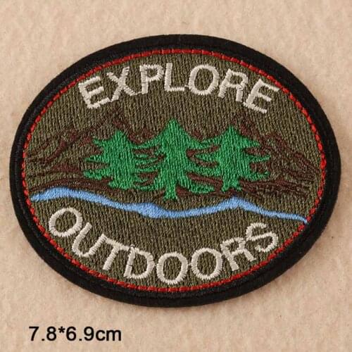 Explore Outdoors Punk Iron On Patch Clothes Patch For Clothing Girls Boys Embroidered Patch