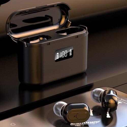 True Wireless Bluetooth Headset 5.1 Double Ears with Digital Display TWS with Charge Cell Macaron Bluetooth Headset