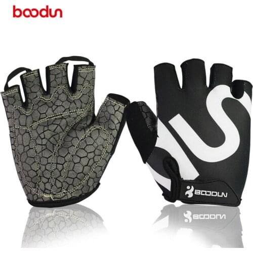 Boodun Cycling gloves breathable antiskid silicone sports short finger outdoor Half Finger riding gloves guantes moto