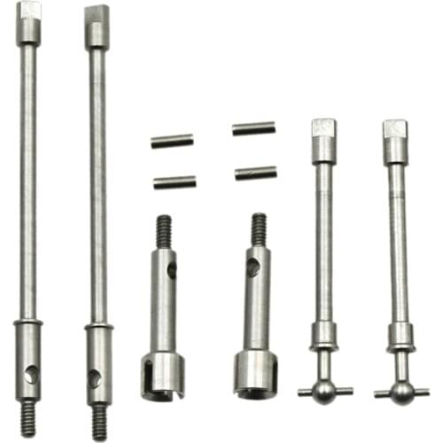 CNC Satinless Steel Front and Rear Axle for Axial SCX24 AXI90081 RC Crawlers Upgrade Parts