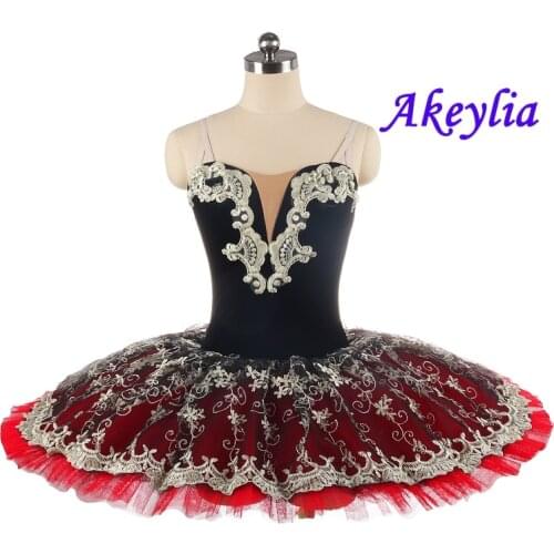 Adult Black red pre-professional ballet tutu white black ballet dress costume kids pancake ballet tutu stage dance wear girls