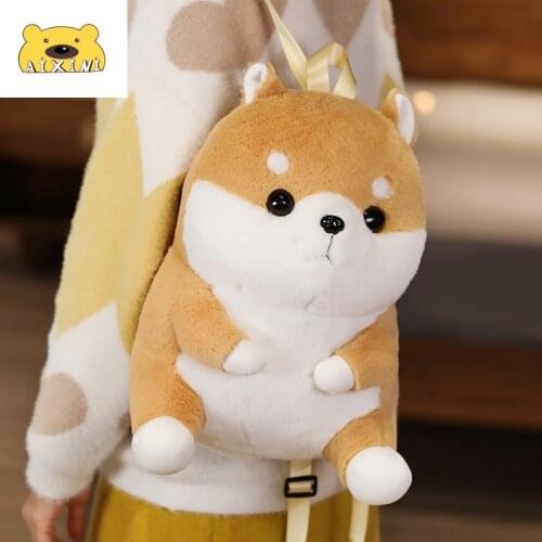 Furry Bag Dog Plush Bag Cute Plush Animal Backpack Women Plush Backpack for School Bags Boys Bagpack Bulldog Shiba Inu Husky Pig