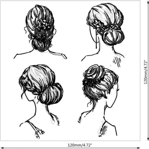 Pretty Long Hair Girls Clear Stamp For Scrapbooking Transparent Silicone Rubber DIY Photo Album Decor