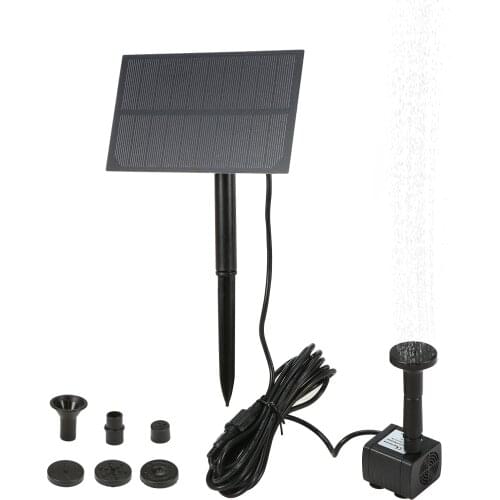 Solar Bird Bath Fountain Birdbath Submersible Water Pump Wall-mounted Plug-in ountain Pump for Fish Tank Garden Pool Aquarium