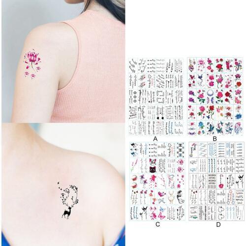 30pcs Temporary Tattoos Stickers Body Art Stickers for Adults Kids Face Hand Neck Wrist Waterproof Tattoo Sticker Body Stickers