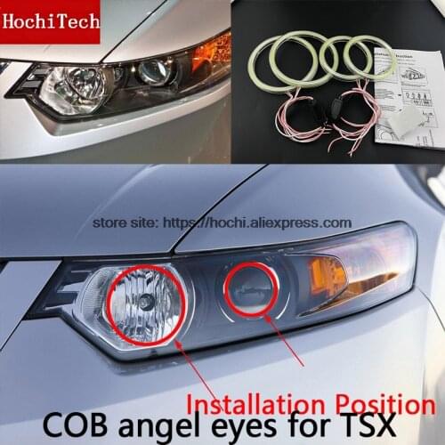 High Quality COB Led Light White Halo Cob Led Angel Eyes Ring Error Free for Acura TSX 2009 2010 2011 2012