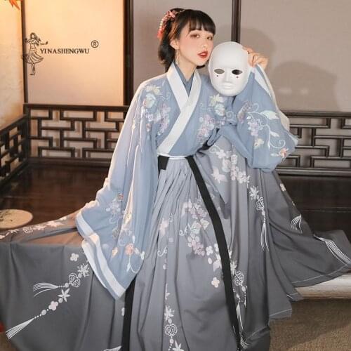 Traditional Chinese Style Hanfu Womens Clothing Tang Dynasty Fairy Princess Costume Tang Dynasty Folk Dance Stage Performance