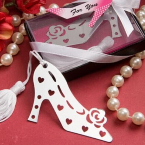 12PCS Stylish Book Lovers Collection High-Heeled Shoe Bookmark Wedding&Bridal Shower Favors