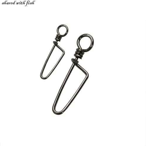 20pcs/lot Coastlock Snap00-4# Copper+Stainless Steel Fishing Hook Snap Connector fishing tool