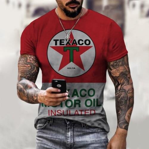 2021 Texaco Logo T Shirt Playstation Fashion Men Streetwear T Shirt Hip Hop Short Sleeve T-shirt